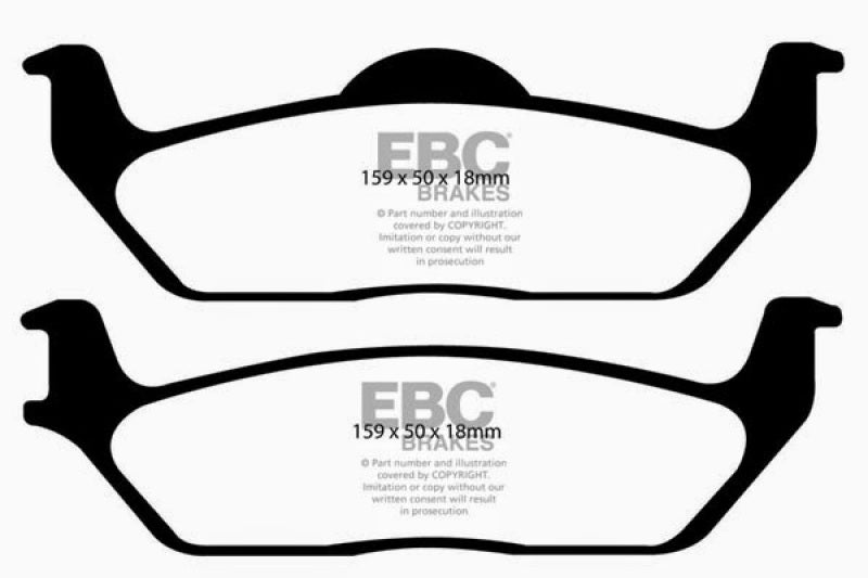 EBC 11 Ford F150 3.5 Twin Turbo (2WD) 6 Lug Greenstuff Rear Brake Pads