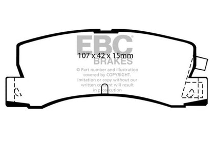 EBC 89-92 Geo Prizm 1.6 SL Ultimax2 Rear Brake Pads