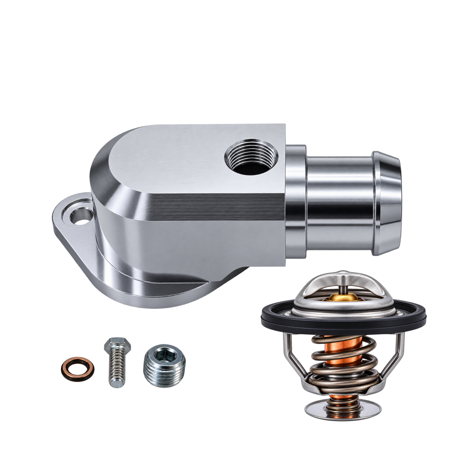 Billet Thermostat Housing with 180°F Thermostat – 6.2L HEMI V8 - 430180 - Granatelli Motor Sports