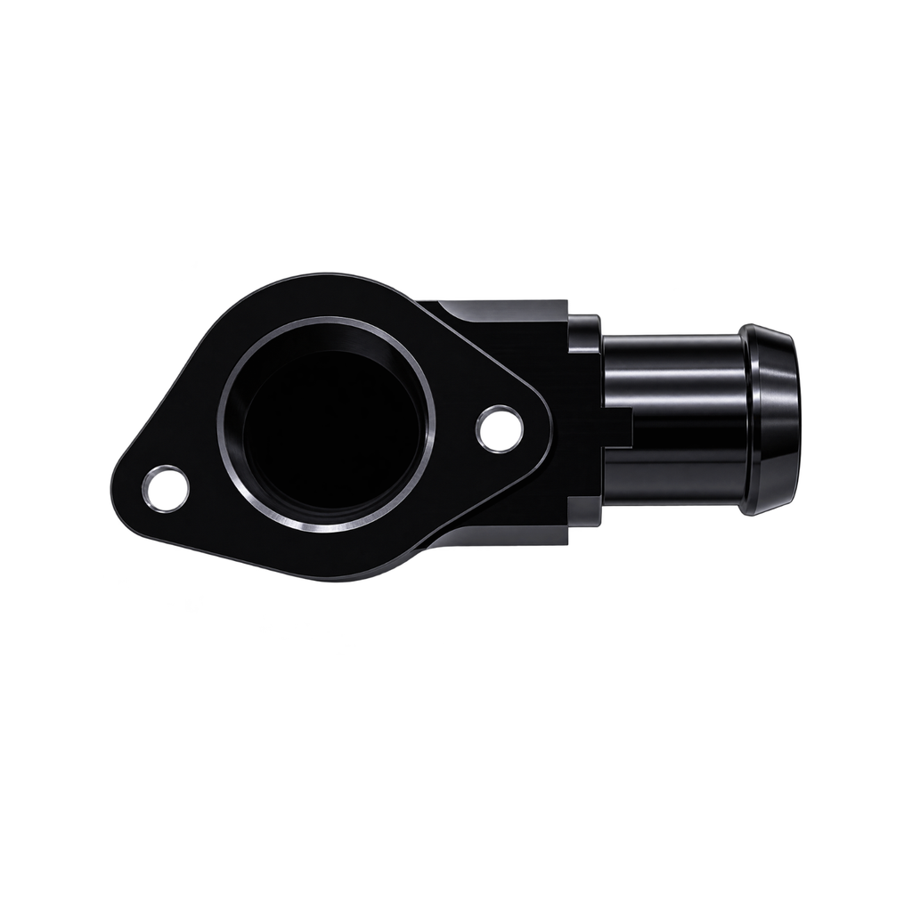 18-19 Jeep Trackhawk Billet Thermostat Housing- Black Powdercoat - Granatelli Motor Sports