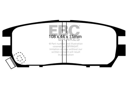 EBC 92-97 Mitsubishi Montero 3.0 Ultimax2 Rear Brake Pads