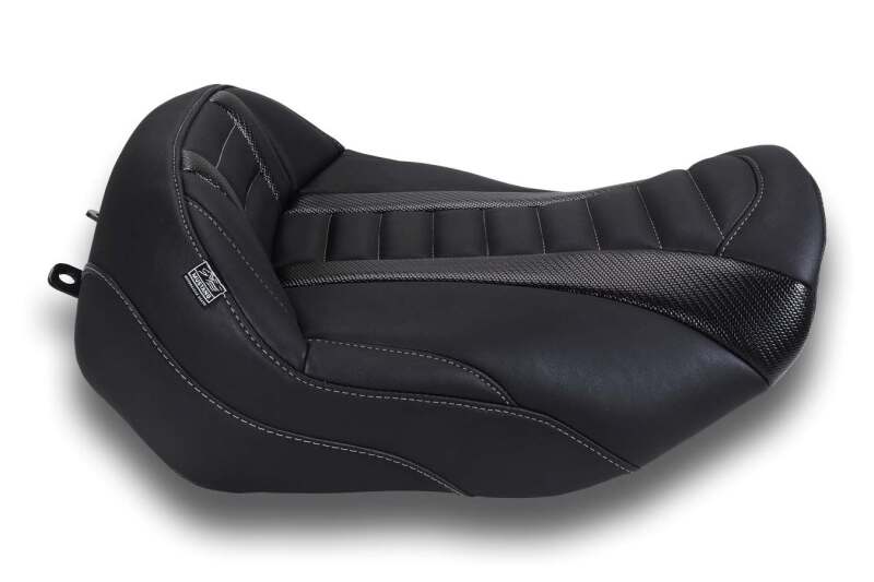 Mustang 23-26 Harley CVO Road Glide, Street Glide, Deluxe T Solo Blk w/Gun Metal Gray Thread