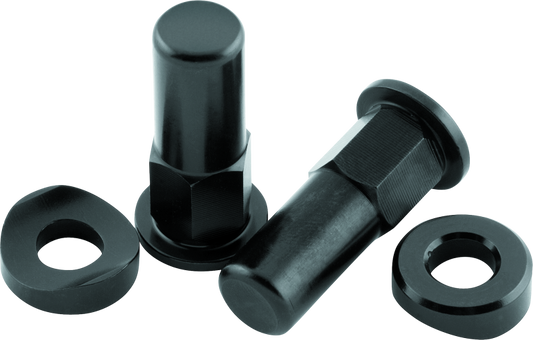 BikeMaster Rim Lock Nuts (Pair) T6 Aluminum/Black