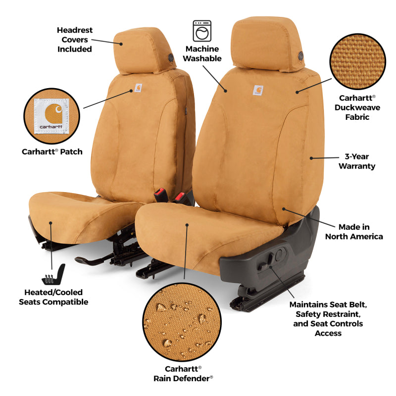 Covercraft 24-25 Toyota Tacoma Carhartt SeatSaver Custom Seat Cover - Brown