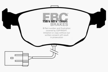 EBC 98-99 Ford Contour 2.5 SVT Ultimax2 Front Brake Pads