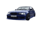BMW 3-Series E46 Sedan Full Over Fender Kit with Vented Front Fenders - ABS OR Fiberglass