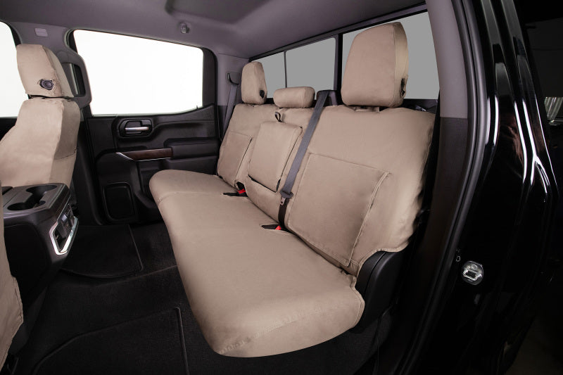 Covercraft 15-26 Ford Transit Polycotton SeatSaver Custom Second Row Seat Covers-Taupe