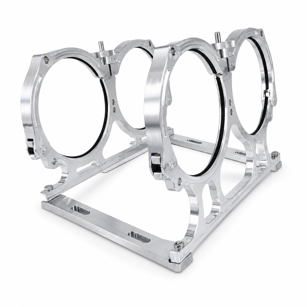 Motor Sports Dual Billet Aluminum Nitrous Bottle Bracket. Fits Dual 10/15 lb. & 12 lb. Composite Bottles - Granatelli Motor Sports