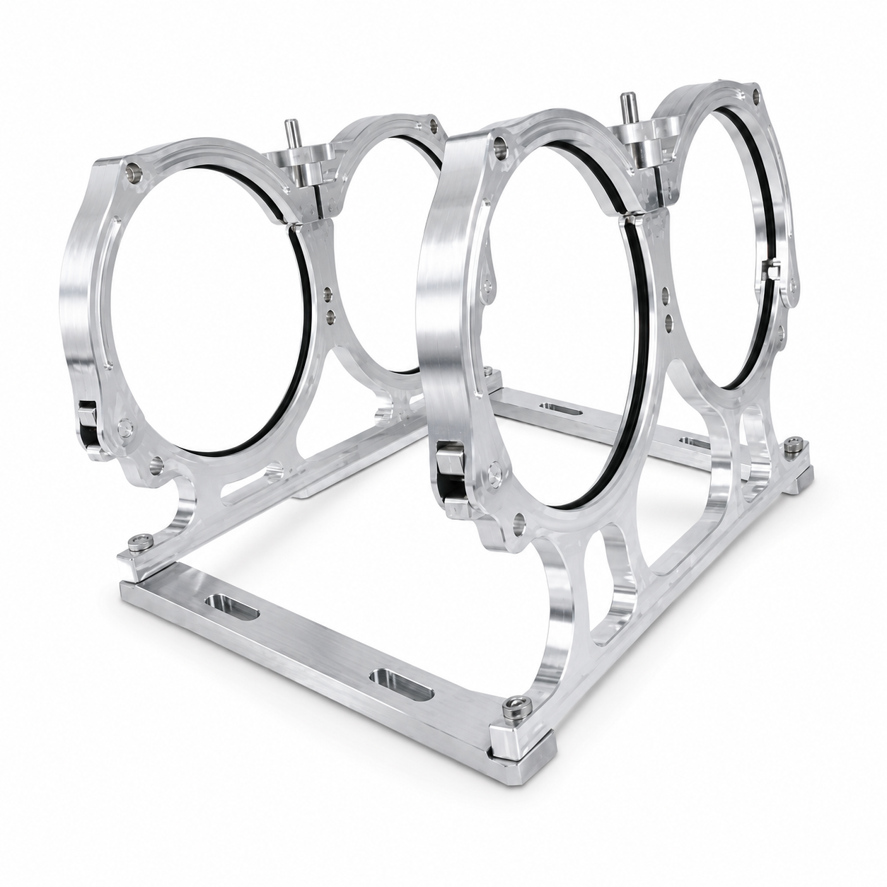 Motor Sports Dual Billet Aluminum Nitrous Bottle Bracket. Fits Dual 10/15 lb. & 12 lb. Composite Bottles - Granatelli Motor Sports