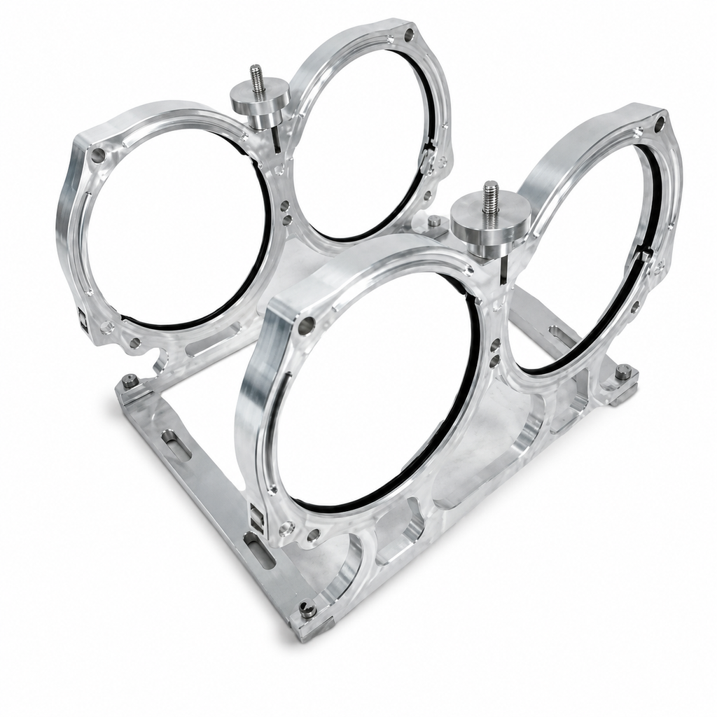 Motor Sports Dual Billet Aluminum Nitrous Bottle Bracket. Fits Dual 10/15 lb. & 12 lb. Composite Bottles - Granatelli Motor Sports