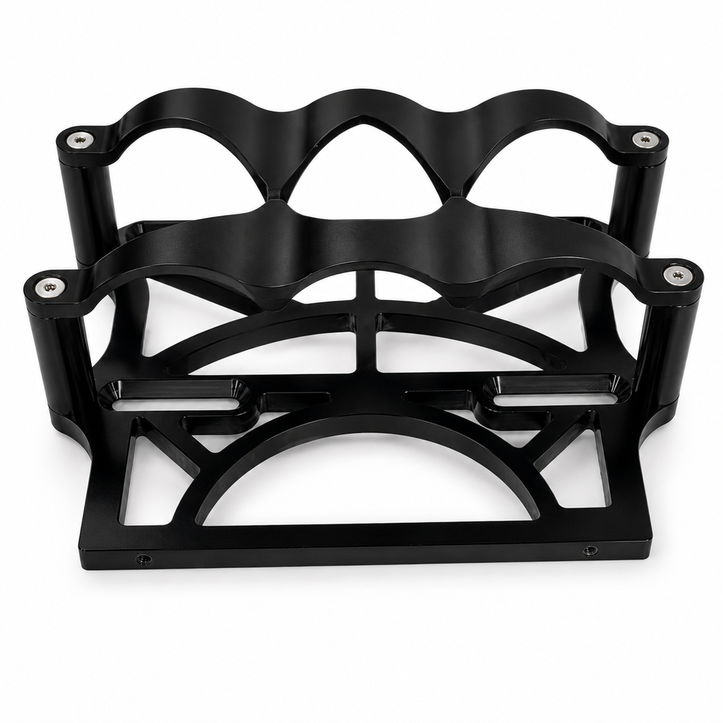 Motor Sports 6 Volt OPTIMA Battery Tray - Billet Black - 452200B - Granatelli Motor Sports