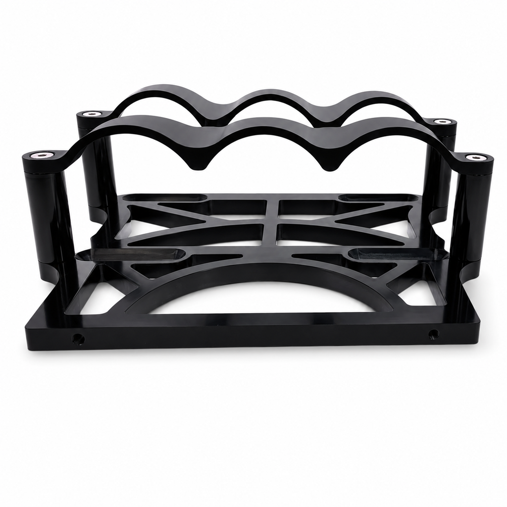 Motor Sports 6 Volt OPTIMA Battery Tray - Billet Black - 452200B - Granatelli Motor Sports