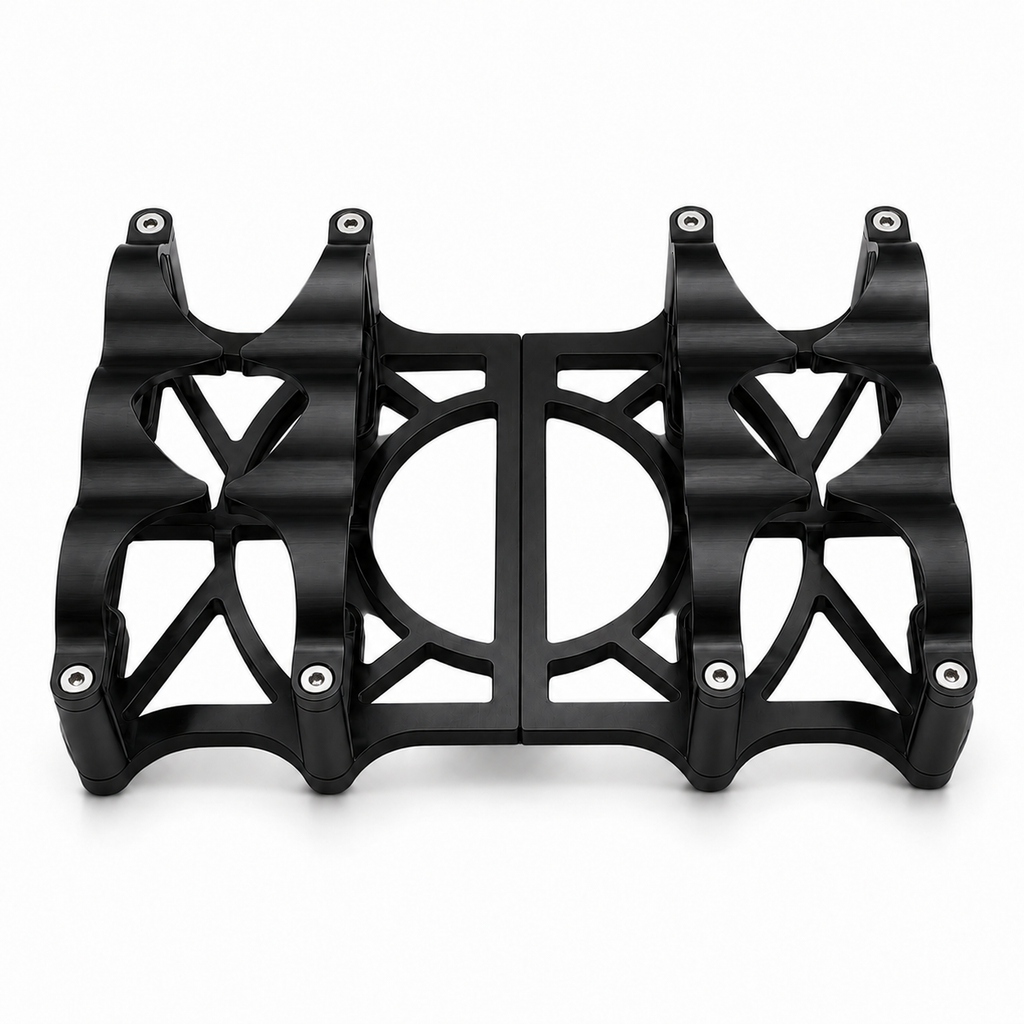 Motor Sports (2) 6 Volt OPTIMA Battery Tray SET Black - 452201B - Granatelli Motor Sports