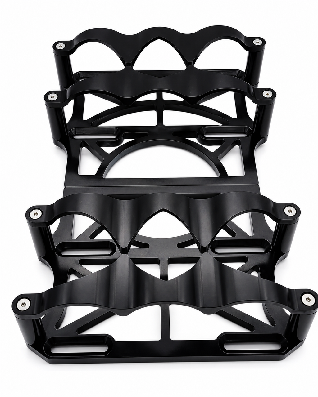 Motor Sports (2) 6 Volt OPTIMA Battery Tray SET Black - 452201B - Granatelli Motor Sports