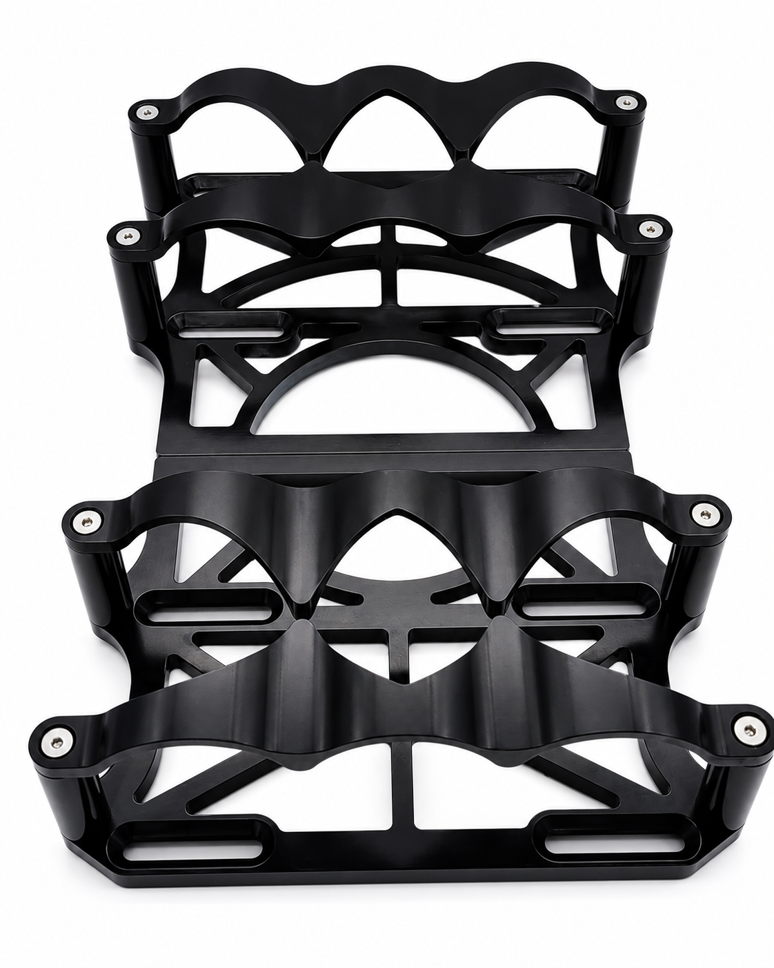 Motor Sports (2) 6 Volt OPTIMA Battery Tray SET Black - 452201B - Granatelli Motor Sports