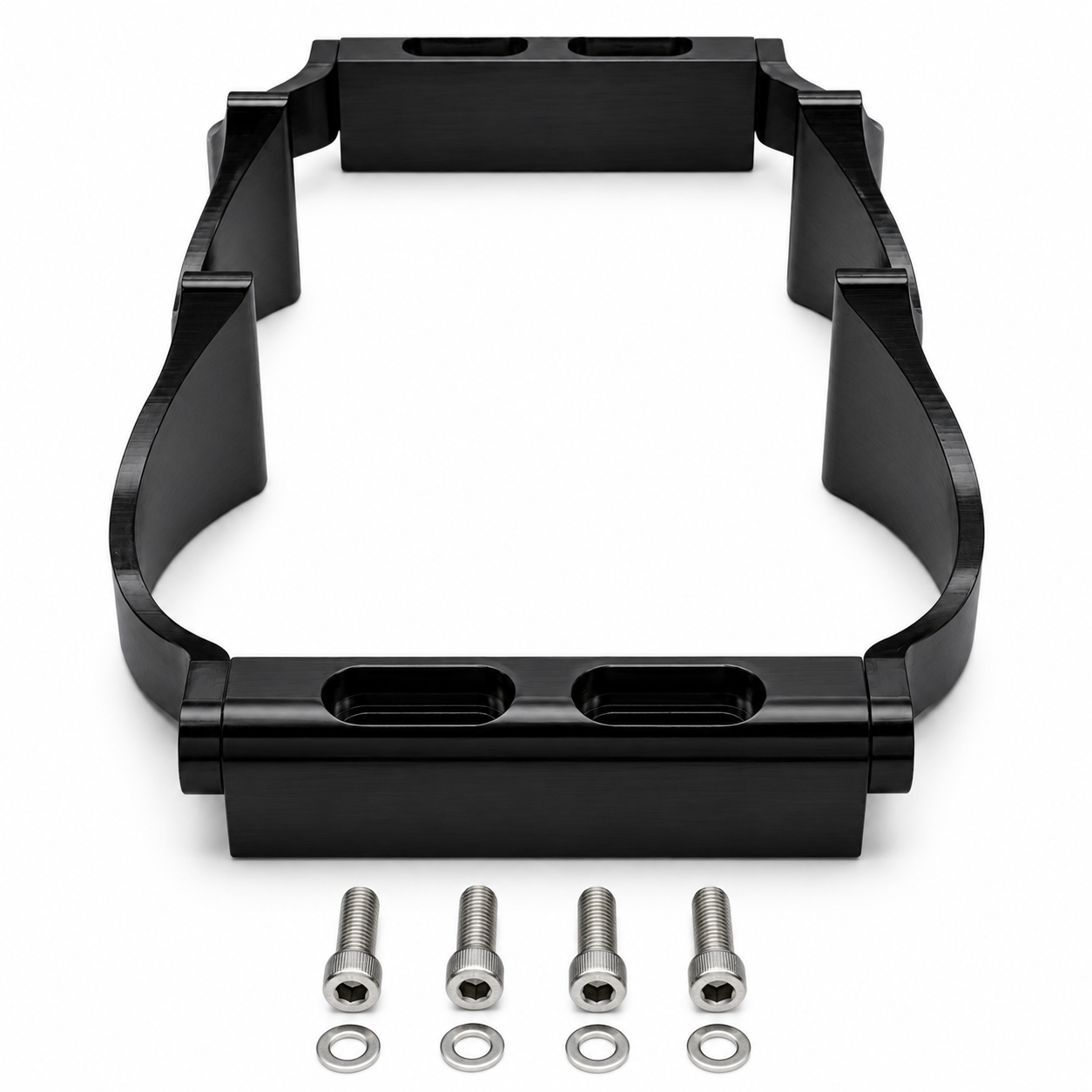 Motor Sports 12 Volt OPTIMA Battery Tray - Billet BLACK 452212B - Granatelli Motor Sports