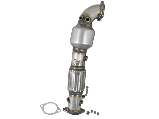 aFe Power Twisted Steel SS304 Downpipe 2.5in w/Cat 17-18 Hyundai Elantra L4-1.6L (t)