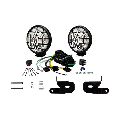 KC HiLiTES 18-23 Jeep JL/JT/4xe 6in Apollo Pro Halogen 2-Light Sys Pillar Mount (100W Spot Beam)