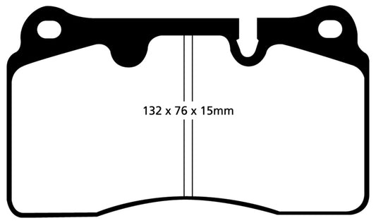 EBC 06-09 Volkswagen Touareg 3.6 (2 pin holes at top of backplate) Ultimax2 Front Brake Pads