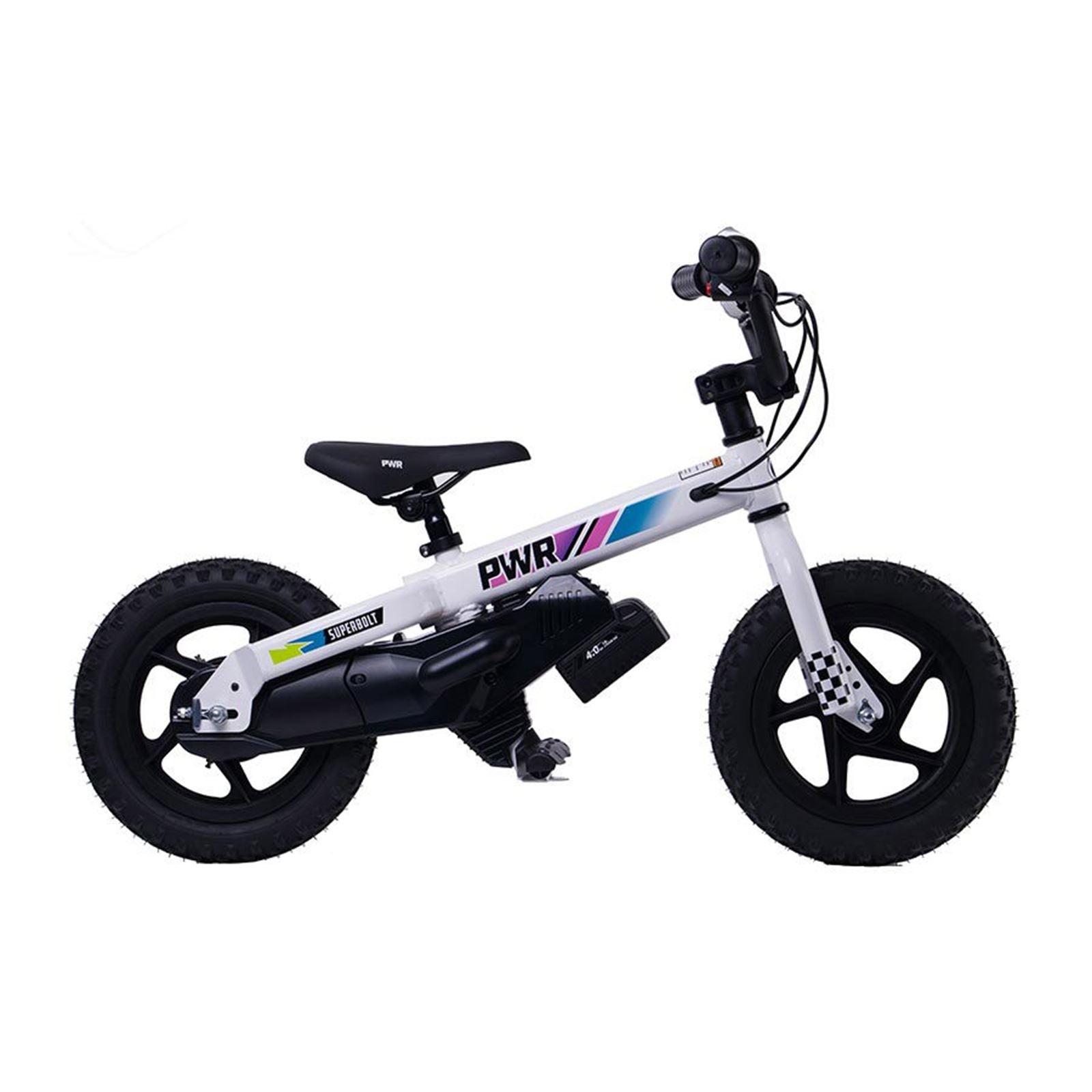 PWR Bikes Superbolt 12 HS Electric Bicycle 12-1/2'' - White BB-12 (No box New Demo Bike)