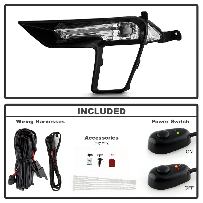 Spyder 18-19 Ford Explorer OEM Full LED Fog Lights w/Switch - Clear (FL-FEXP18-LED-C)