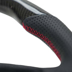 NRG 12-23 Toyota Tacoma OEM Plus Carbon Fiber Steering Wheel w/ Red Stitch & Red Center Mark