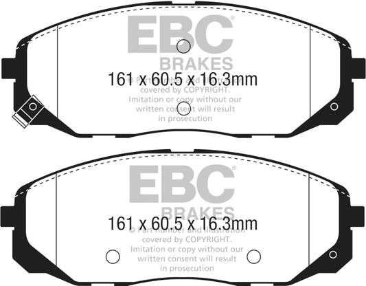 EBC 2015+ Kia Sedona 3.3L Ultimax2 Front Brake Pads