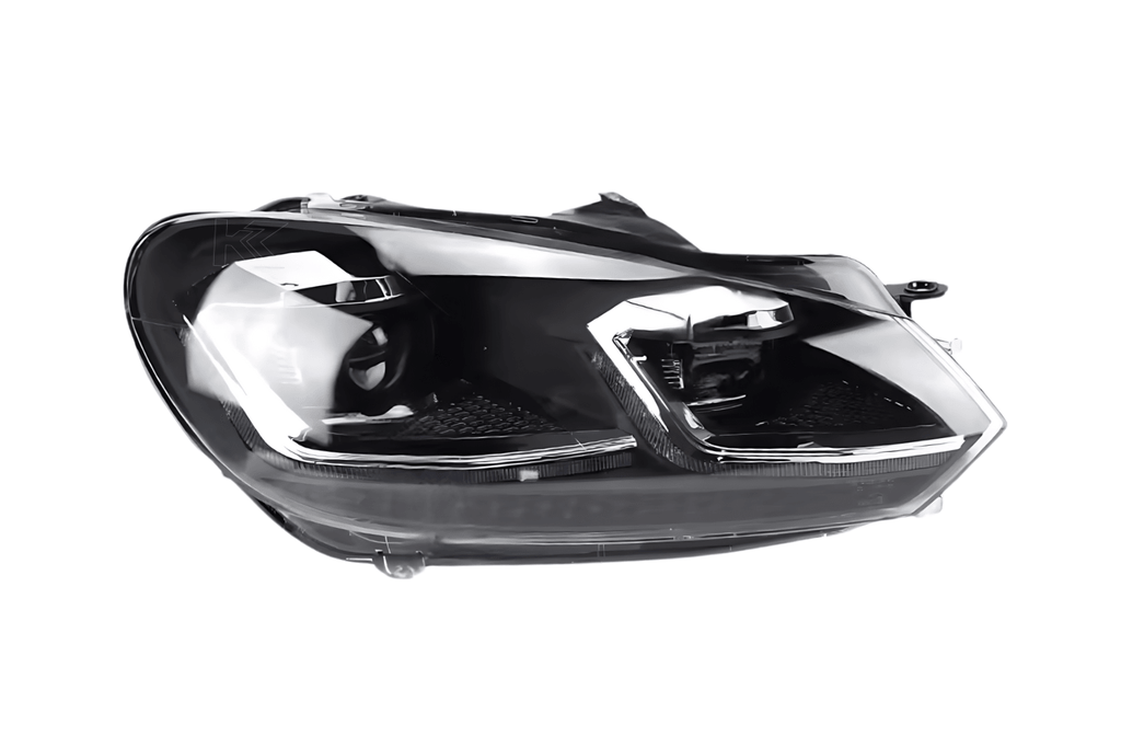 Volkswagen Golf MK6 Red, Silver, and Black Projector with Dynamic Signal LED Headlights (2009 - 2013)