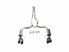 Roush 18-23 Mustang 5.0L V8 Black Tip Cat Back Exhaust Kit (Quad Tip Non-Active)
