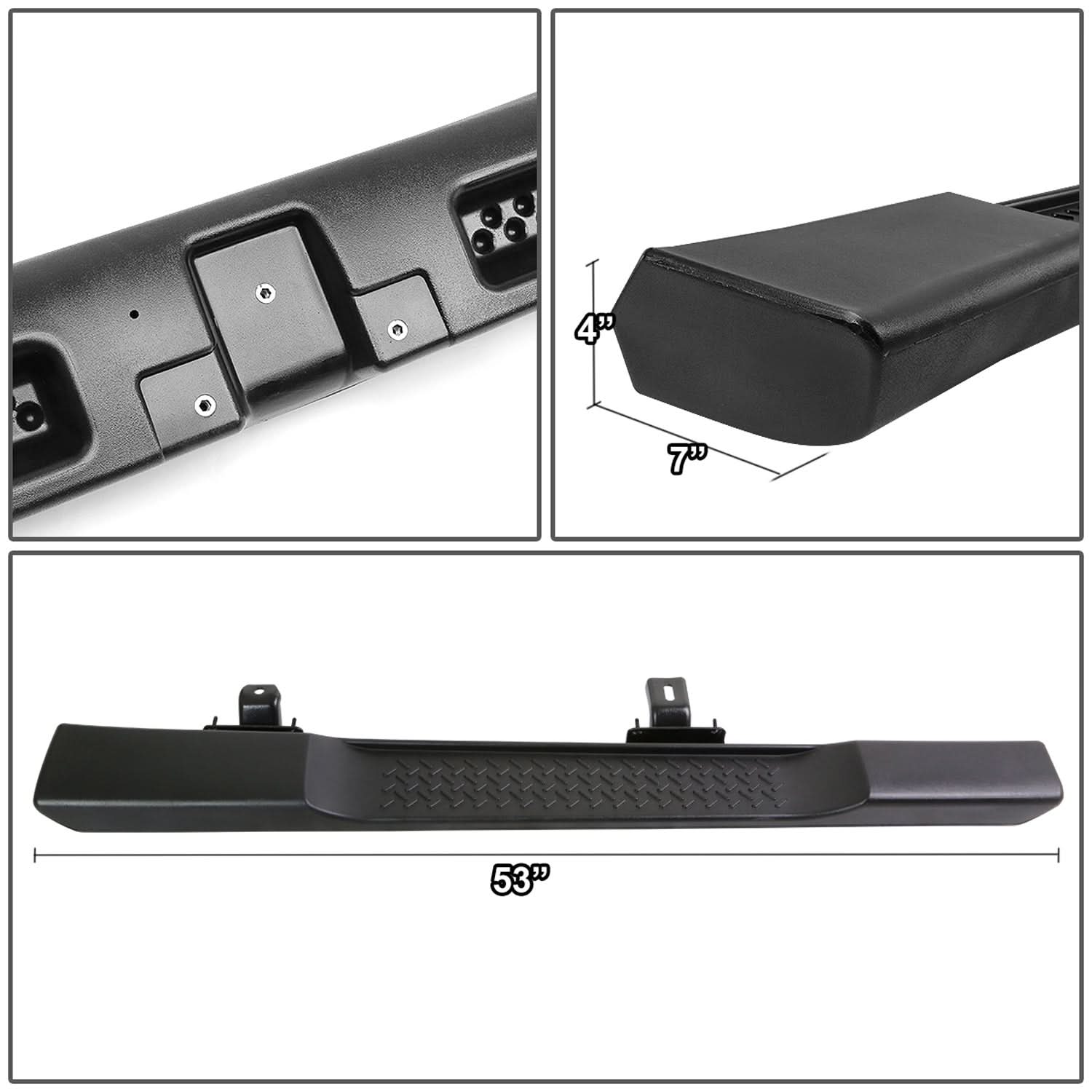 07-16 Jeep Wrangler 2 Door Factory Style Nerf Bar Step Bar Black