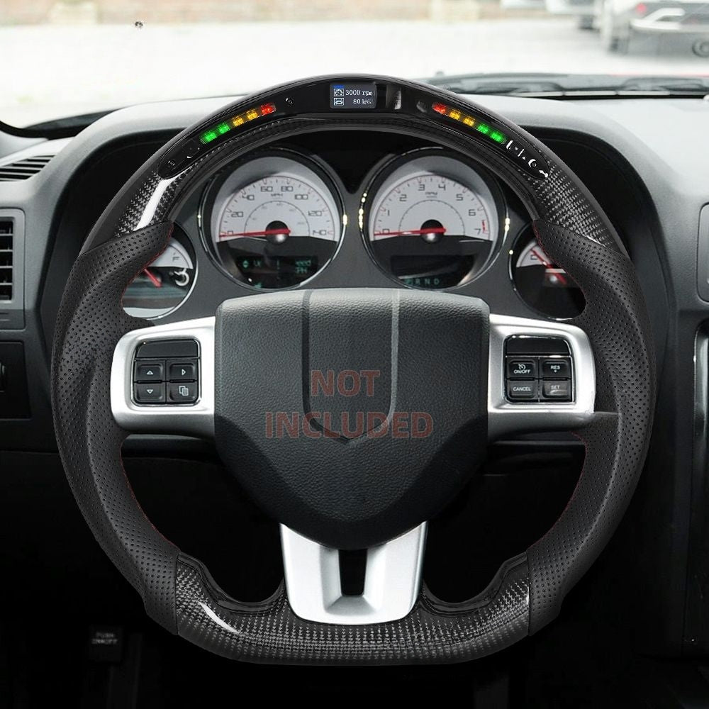 LED Carbon Fiber Steering Wheel for Dodge Charger 2011-2014