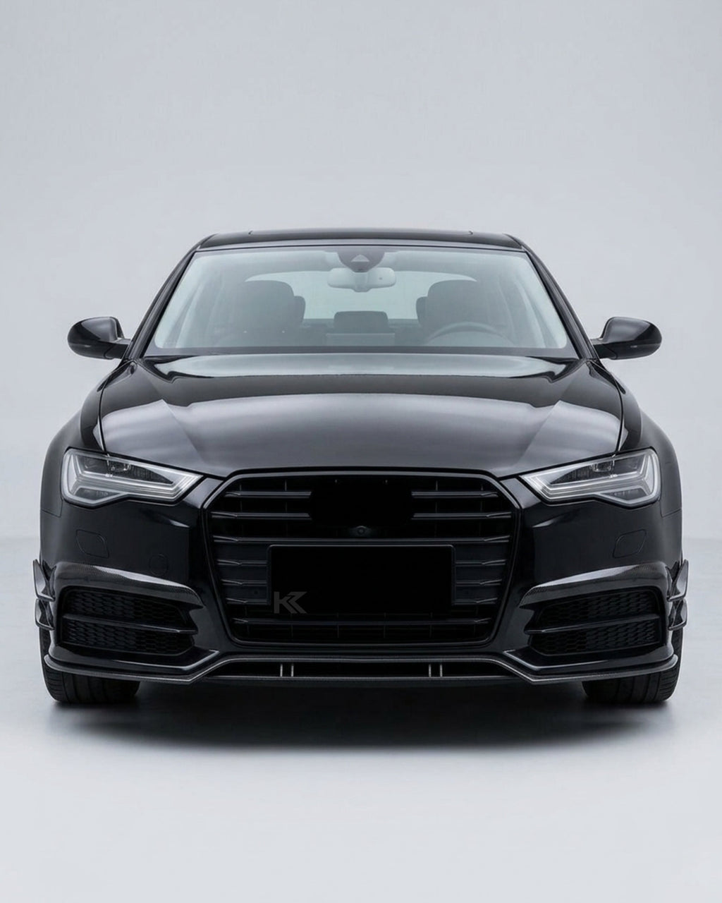 Audi A6 C7 S-Line / S6 Sedan Carbon Fiber A-Style Front Bumper Canard Fins 2015 - 2018
