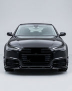 Audi A6 C7 S-Line / S6 Sedan Carbon Fiber A-Style Front Bumper Canard Fins 2015 - 2018