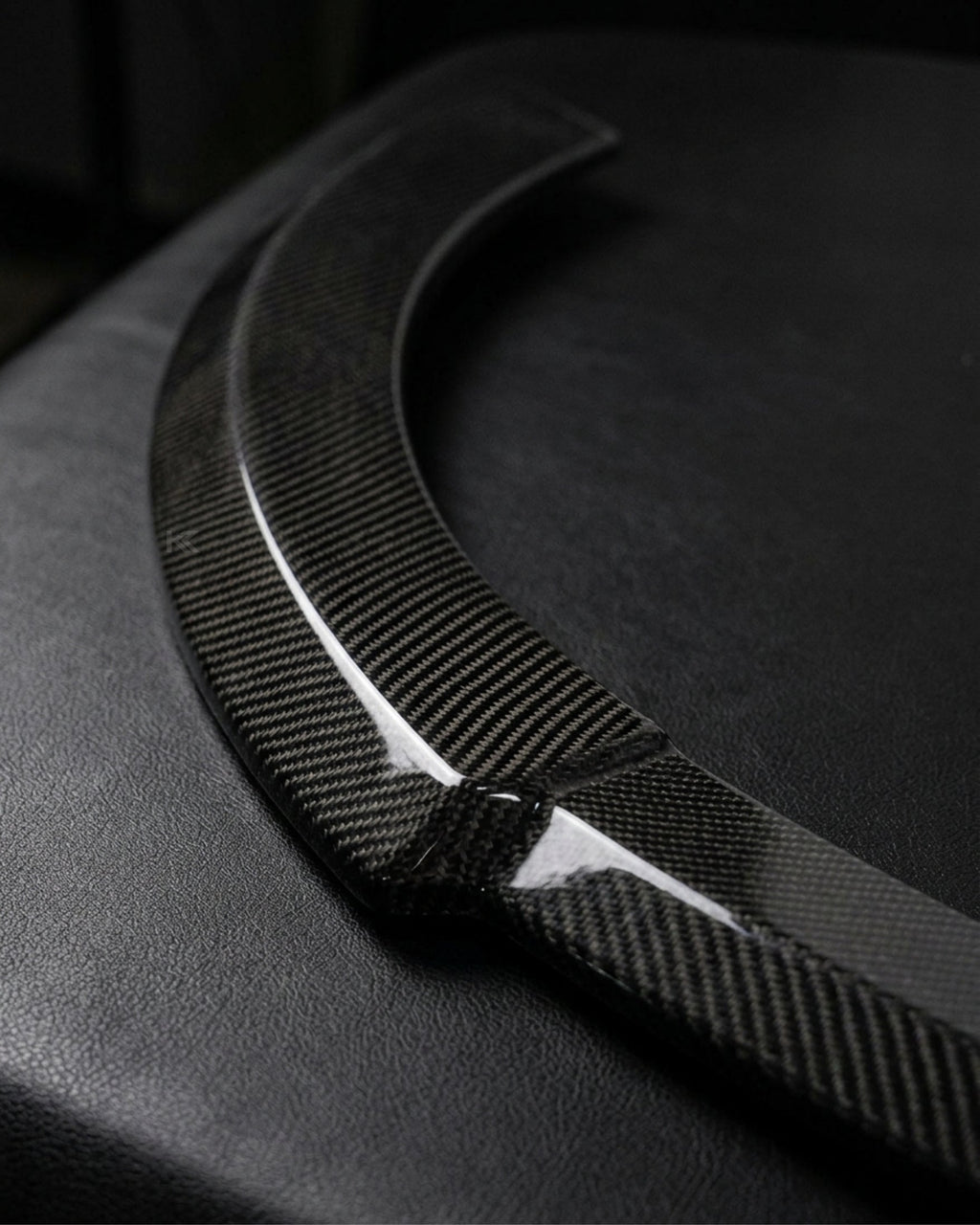 Audi RS6 C7 Carbon Fiber Front Center Lip – Gloss Black Splitter (2013–2016)