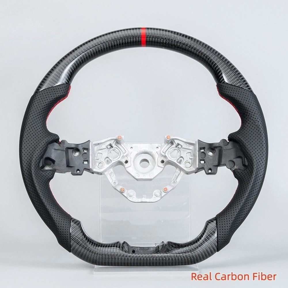 Real Carbon Fiber LED Steering Wheel for Nissan Z Fairlady 400Z RZ34 2023–2026 with Perforated Leather Grip