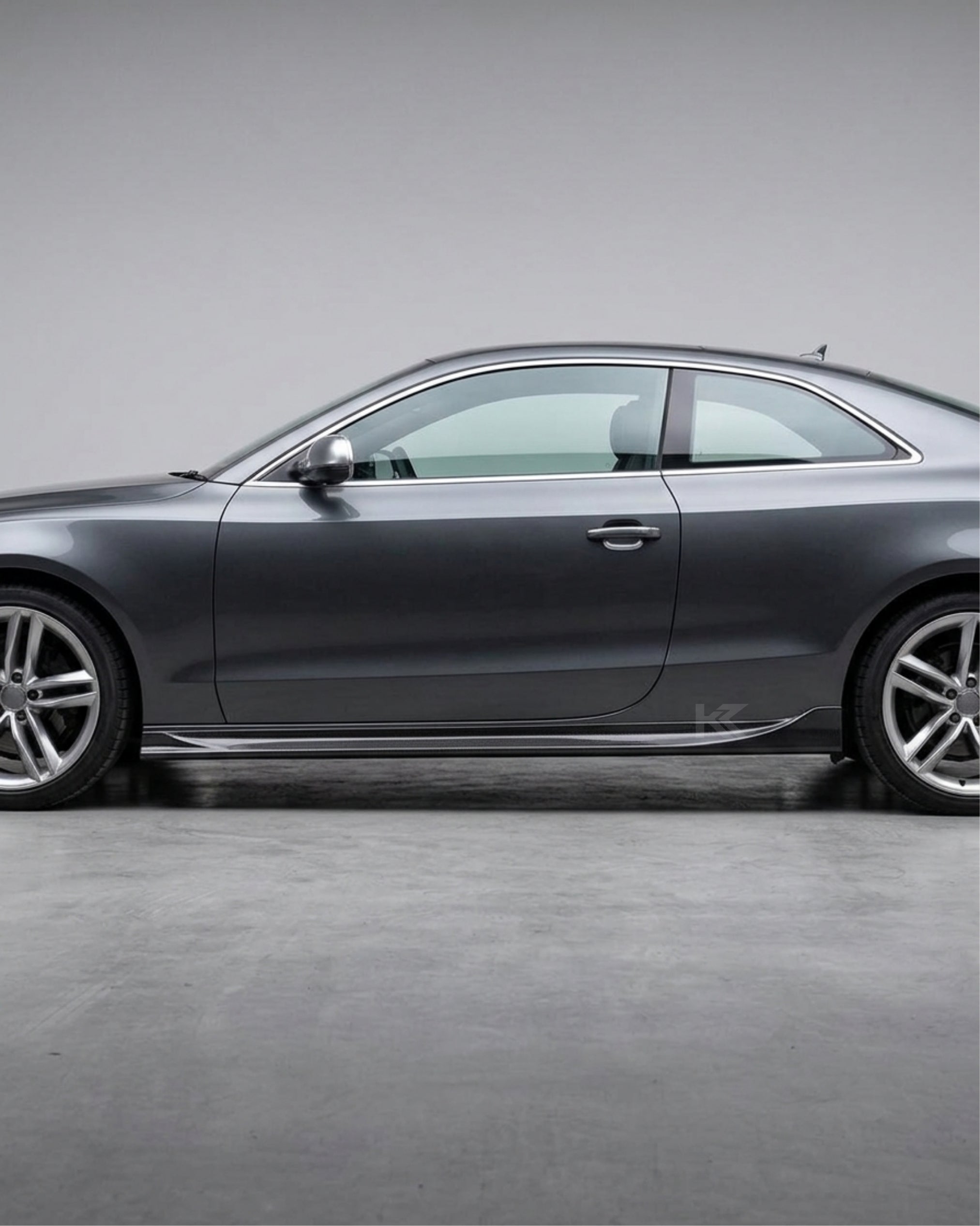Audi A5 / S5 Coupe 2-Door Carbon Fiber Side Skirt Extensions 2008 - 2016