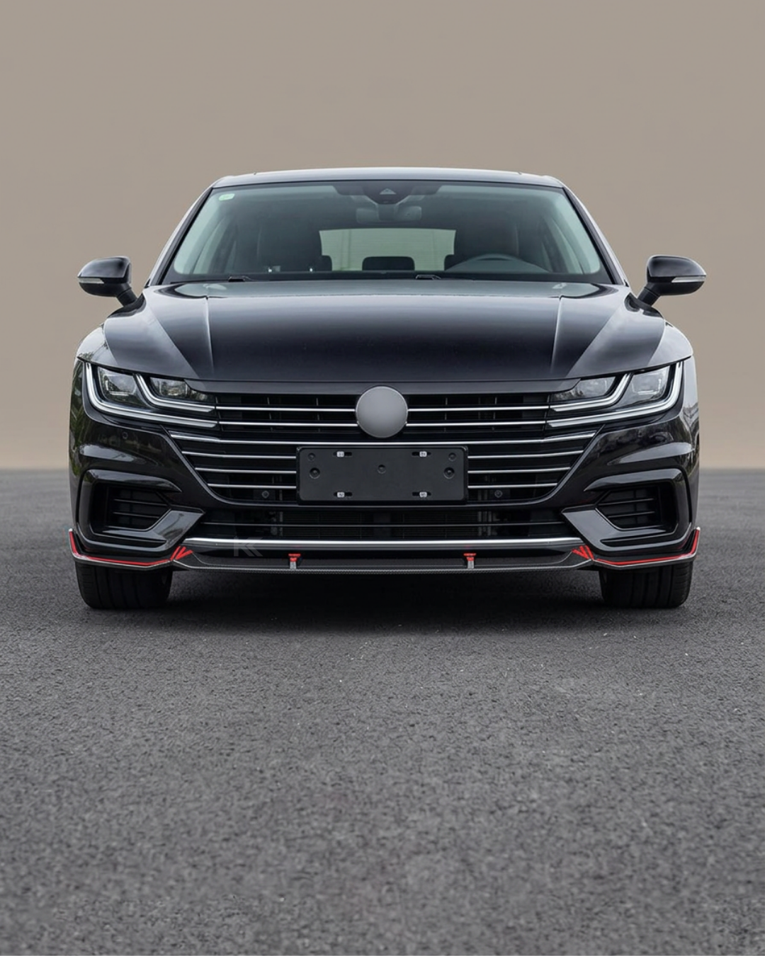 VW Arteon Carbon Fiber Front Lip Splitter – Gloss Black (2017–2021)