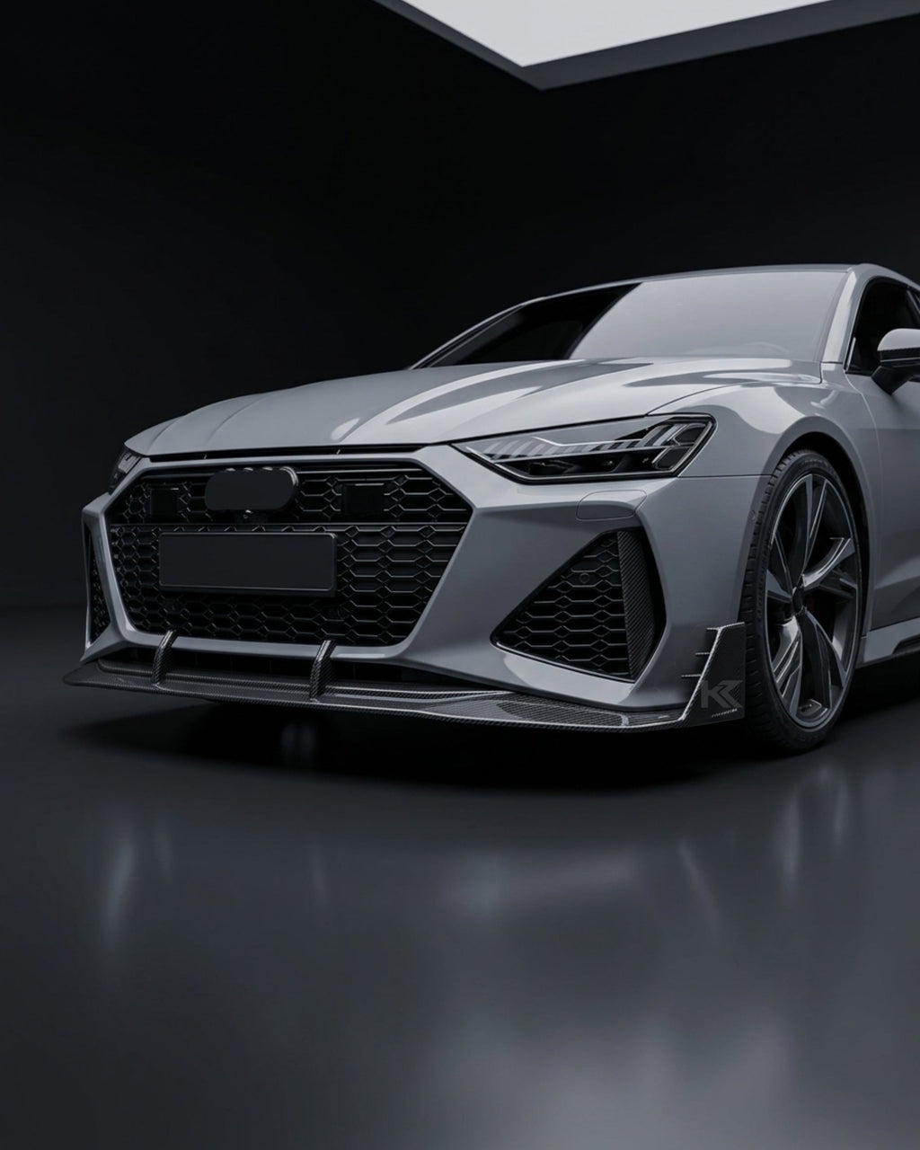 Audi RS7 C8 Sportback 4-Door Pre-Preg Dry Carbon Fiber Front Bumper Diffuser Lip Set 2019 - 2021