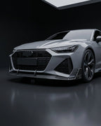 Audi RS7 C8 Sportback 4-Door Pre-Preg Dry Carbon Fiber Front Bumper Diffuser Lip Set 2019 - 2021