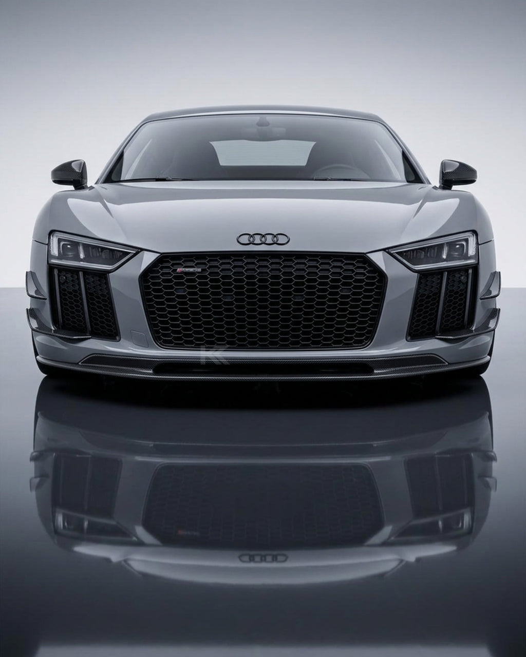 Audi R8 V10 Coupe 4S Gen 2 Dry Carbon Fiber Custom-Design Front Bumper Lip Spoiler 2016 - 2018