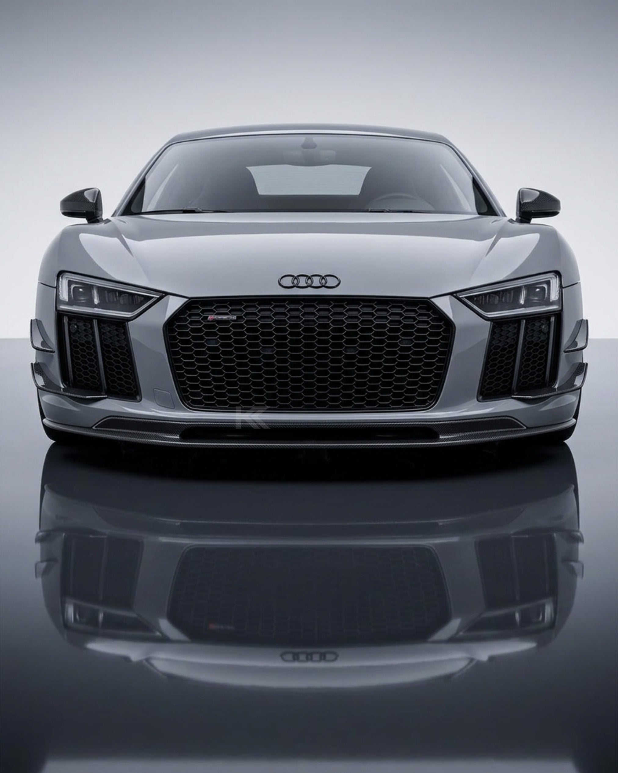 Audi R8 V10 Coupe 4S Gen 2 Dry Carbon Fiber Custom-Design Front Bumper Lip Spoiler 2016 - 2018