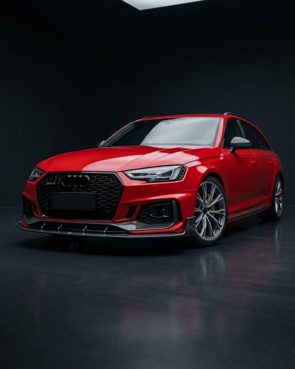 Audi RS4 B9 Front Lip – Prepreg Dry Carbon Fiber Center Splitter (2019)