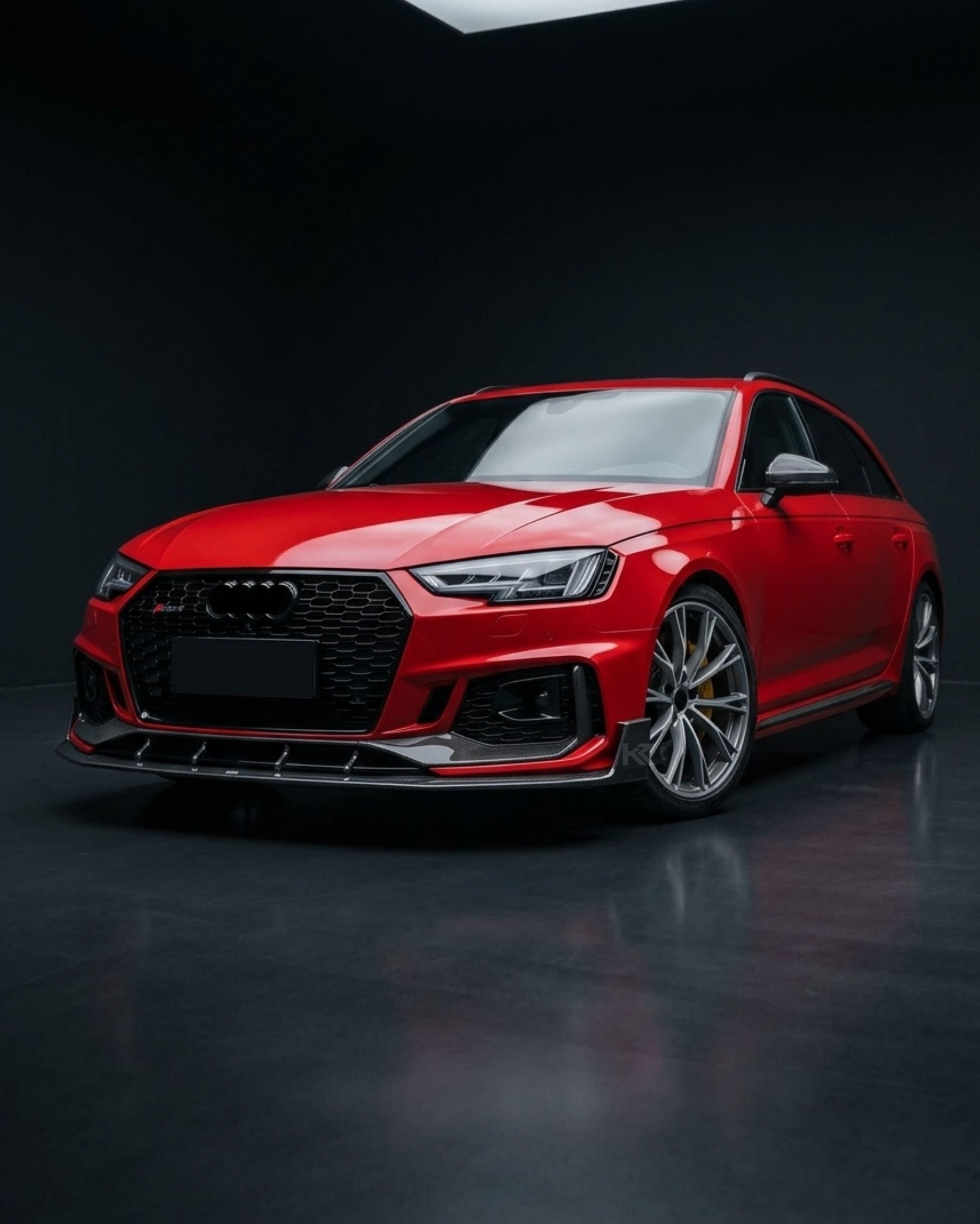 Audi RS4 B9 Front Lip – Prepreg Dry Carbon Fiber Center Splitter (2019)