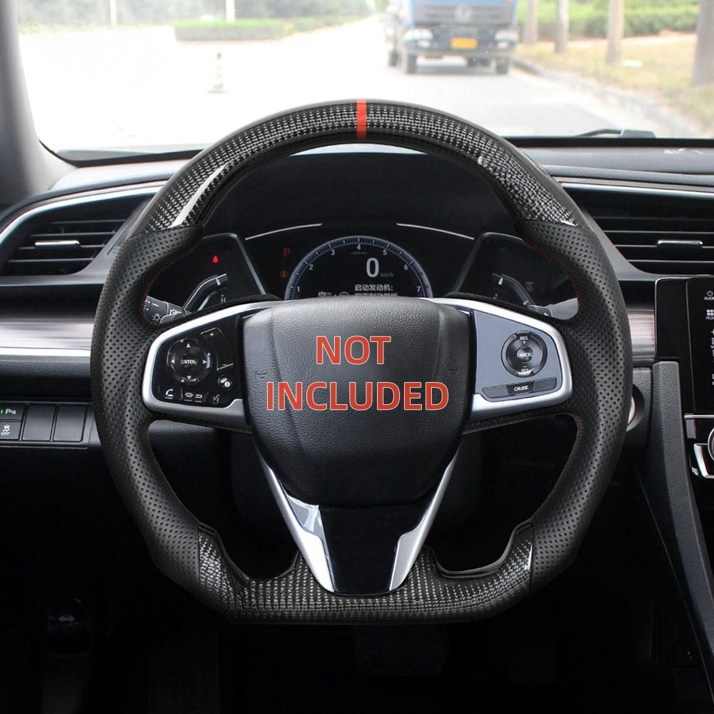 Real Carbon Fiber Steering Wheel for Honda Civic 10th Gen FK8 Type R 2016-2021