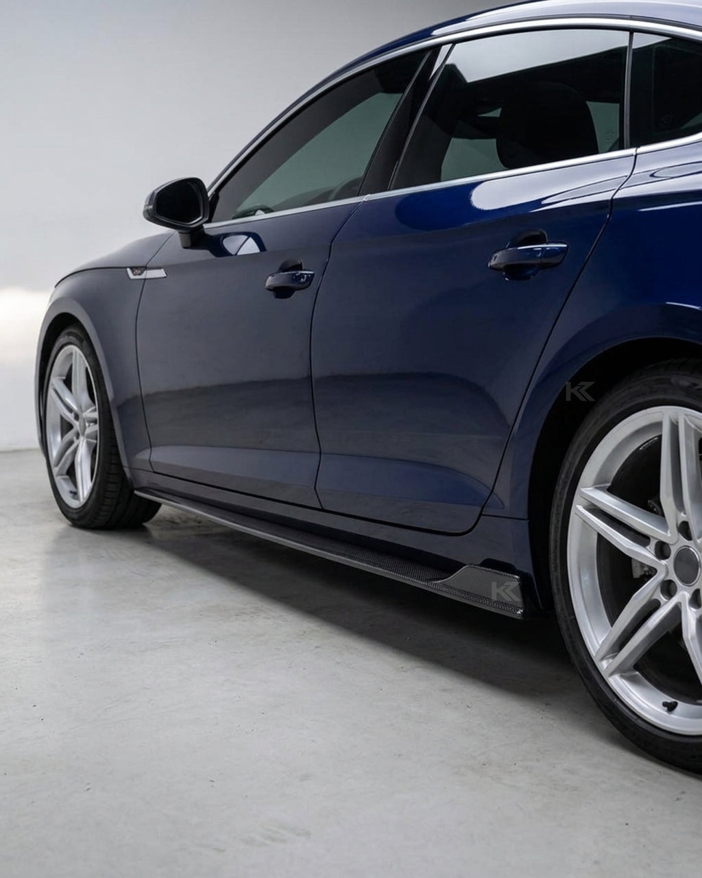 Audi A5 / S5 B9 4-Door Sedan Carbon Fiber Side Skirt Extensions 2017 - 2019
