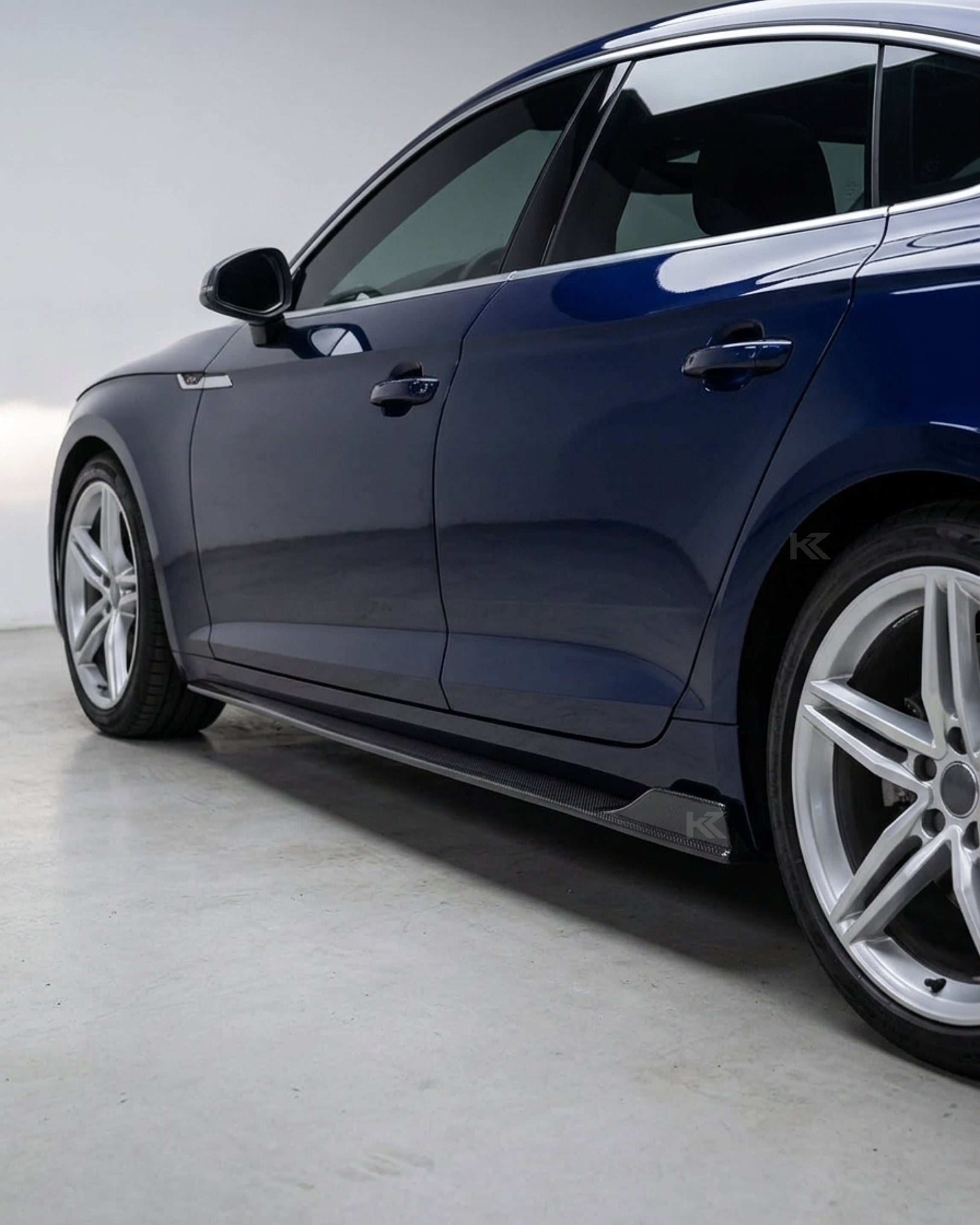 Audi A5 / S5 B9 4-Door Sedan Carbon Fiber Side Skirt Extensions 2017 - 2019