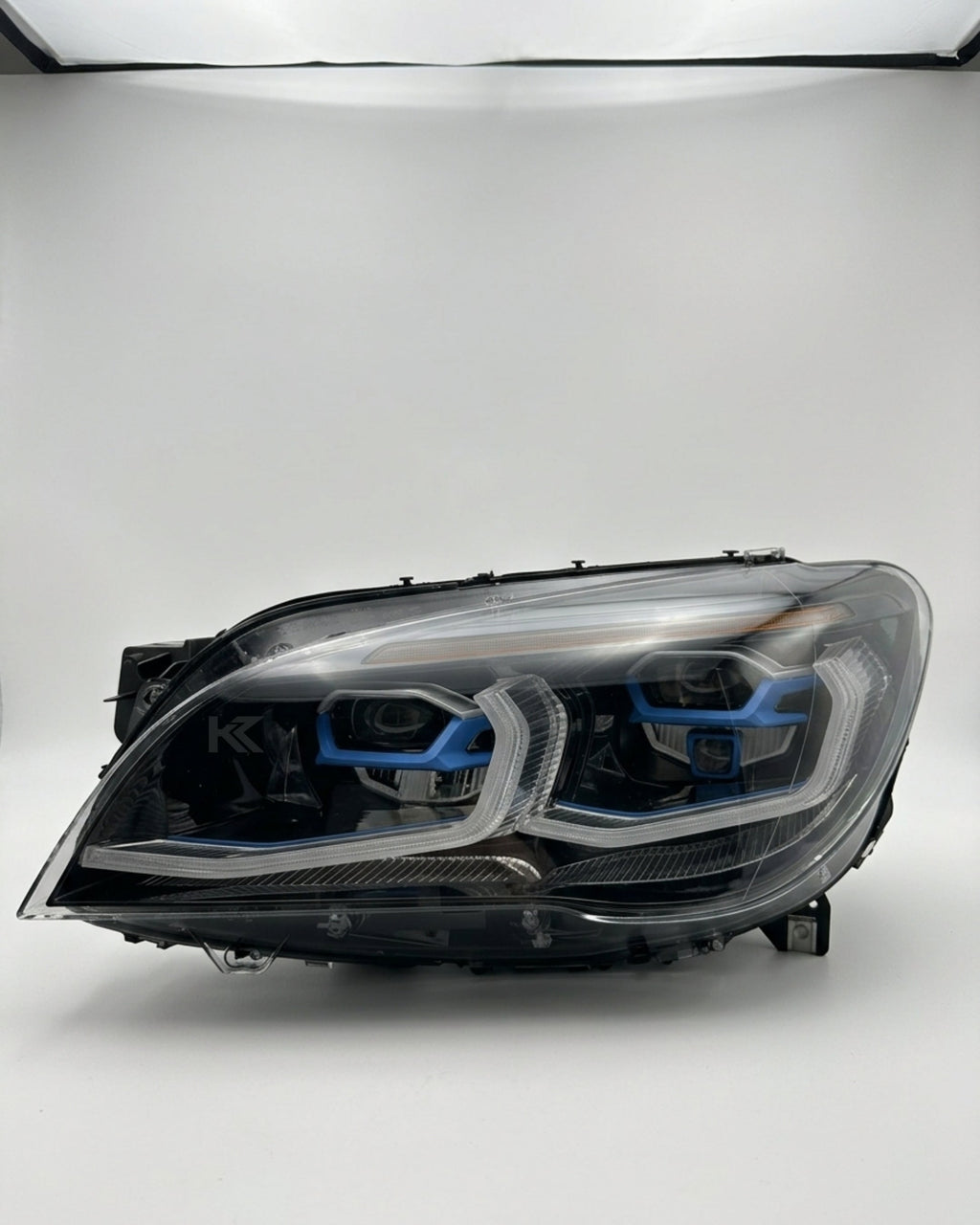 BMW 7 Series F02 G12 Style LED Headlight Assembly with Dual-Color DRL (Yellow / White) 2013 - 2015 (Replaces 63117228423)