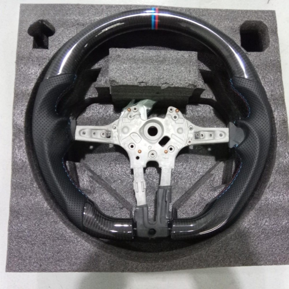 Real Carbon Fiber M Sport Steering Wheel for BMW F-Series 1, 2, 3, 4, X1, X2, X3, X4, X5 & X6