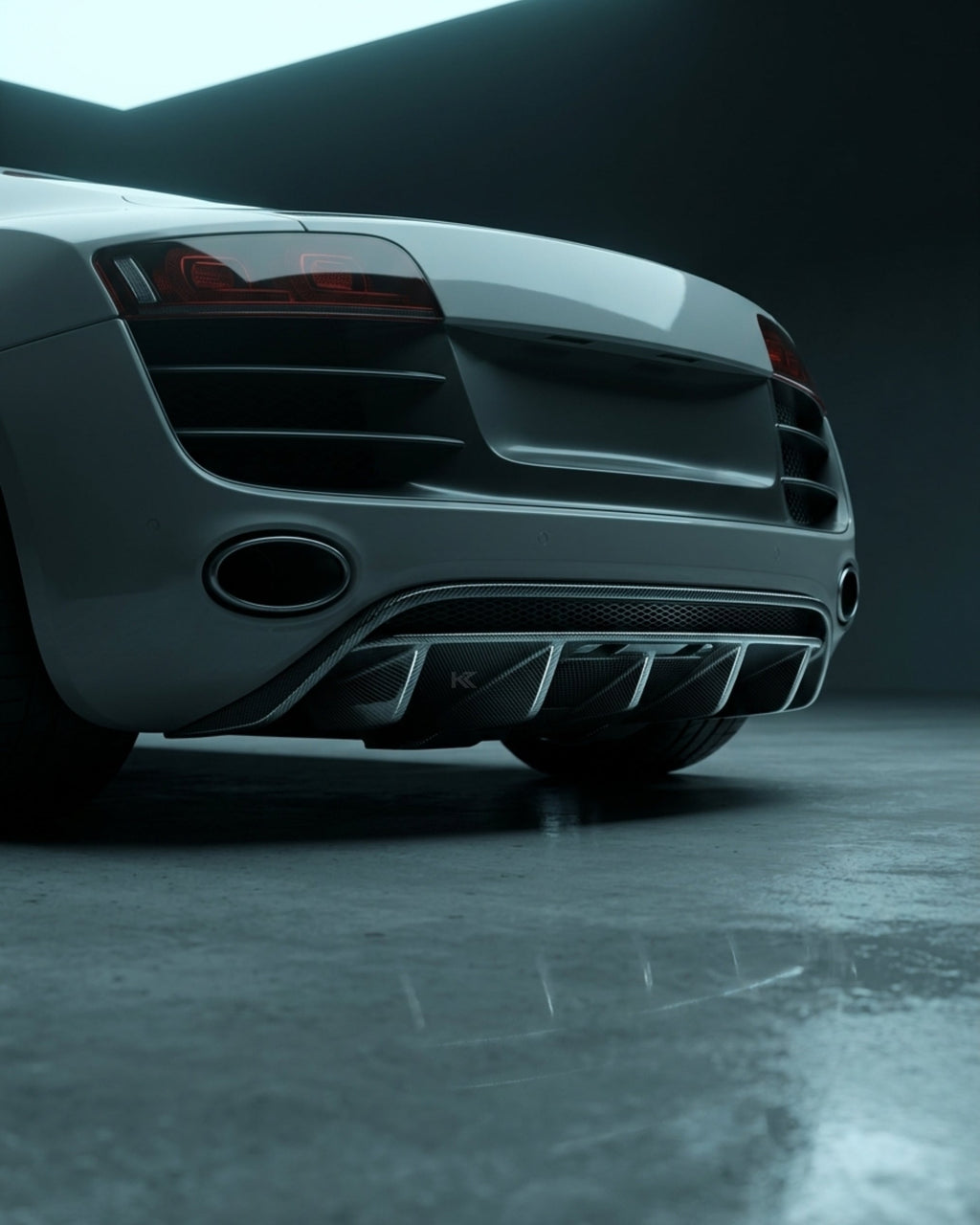 Audi R8 GT V8 / V10 Coupe 2-Door Carbon Fiber Rear Bumper Diffuser 2010 - 2015