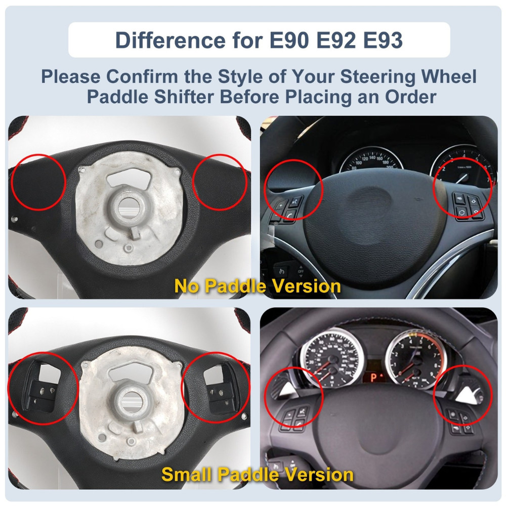 Real Carbon Fiber Steering Wheel for BMW E90 E92 E93 M3, 328i, 335i & 135i 2009-2013